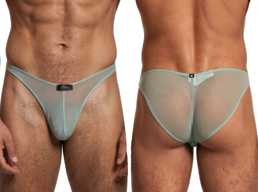 Xtremen 91264 Mens Underwear Microfiber Mesh Bikini Color Green
