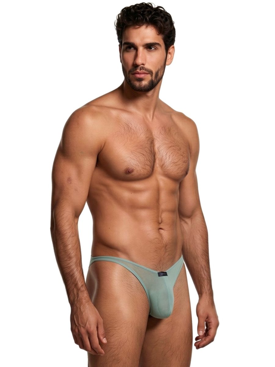 Xtremen 91264 Mens Underwear Microfiber Mesh Bikini Color Green