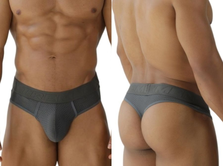 Xtremen 91268 Microfiber Mesh Thongs Color Gray
