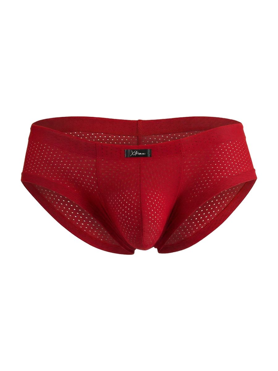 Xtremen 91269 Microfiber Mesh Briefs Color Red