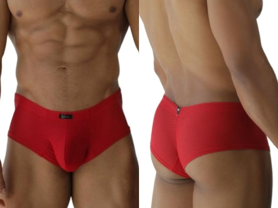 Xtremen 91269 Microfiber Mesh Briefs Color Red