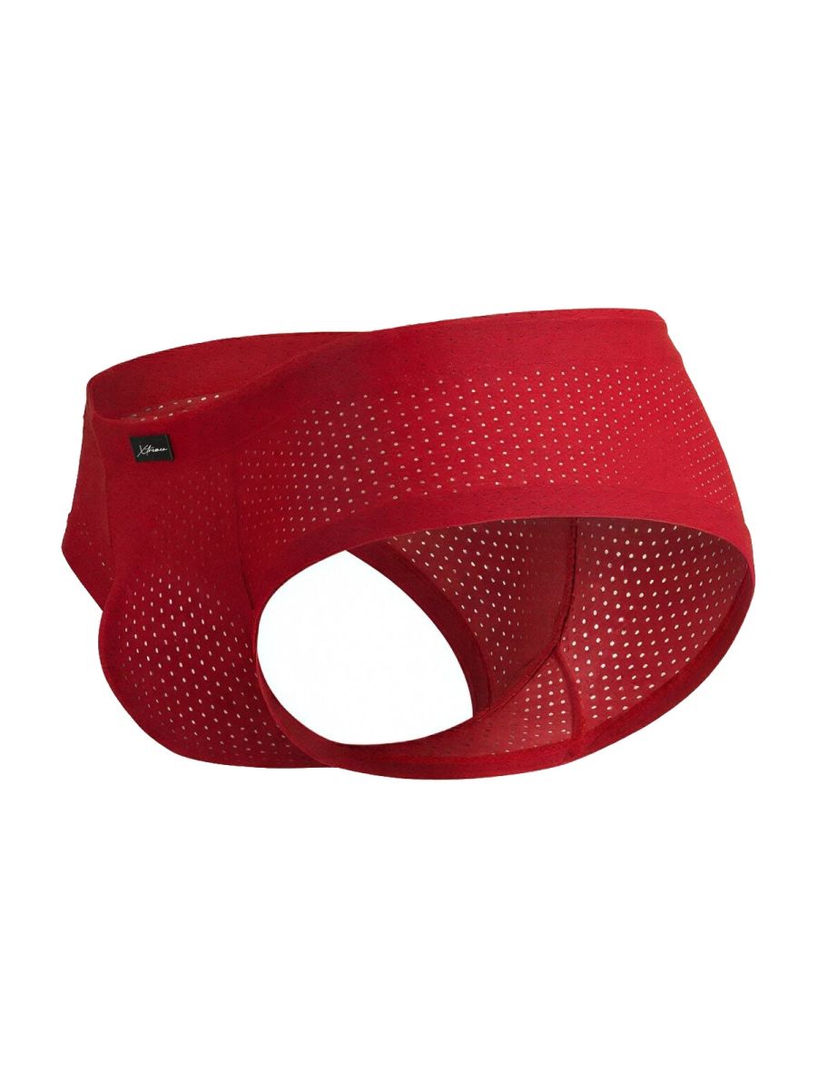 Xtremen 91269 Microfiber Mesh Briefs Color Red