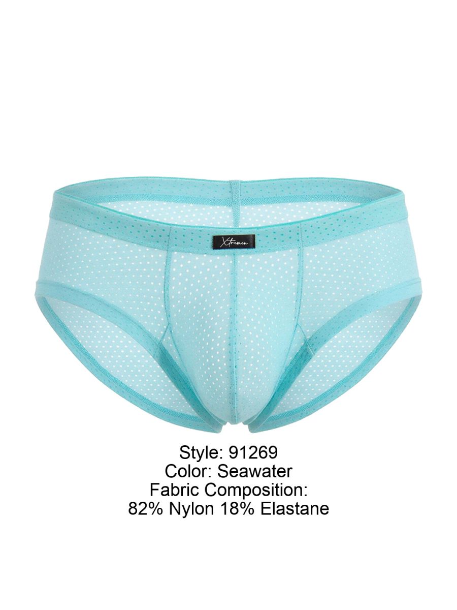 Xtremen 91269 Microfiber Mesh Briefs Color Seawater
