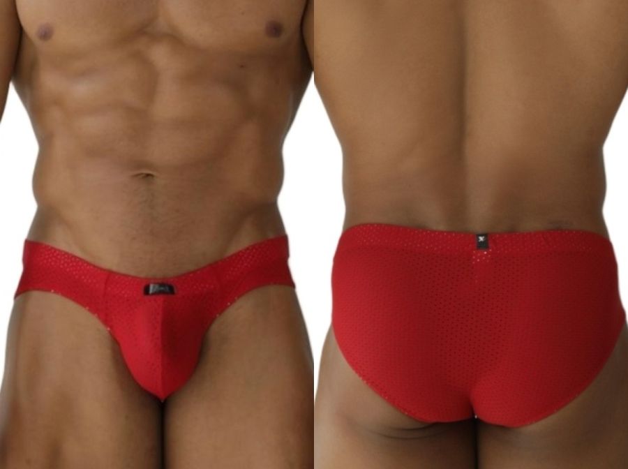 Xtremen 91270 Microfiber Mesh Briefs Color Red