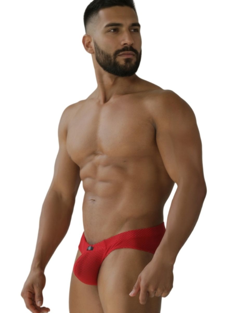 Xtremen 91270 Microfiber Mesh Briefs Color Red