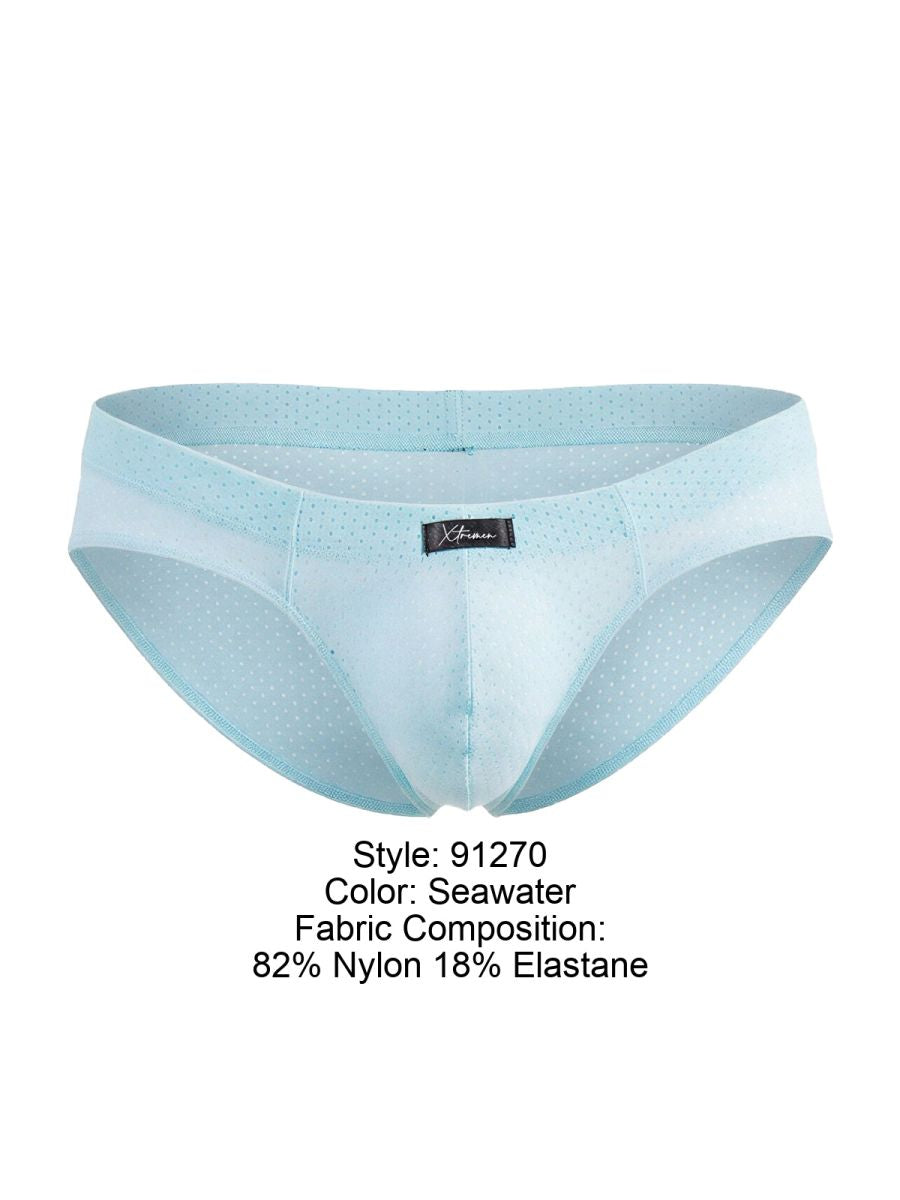 Xtremen 91270 Microfiber Mesh Briefs Color Seawater