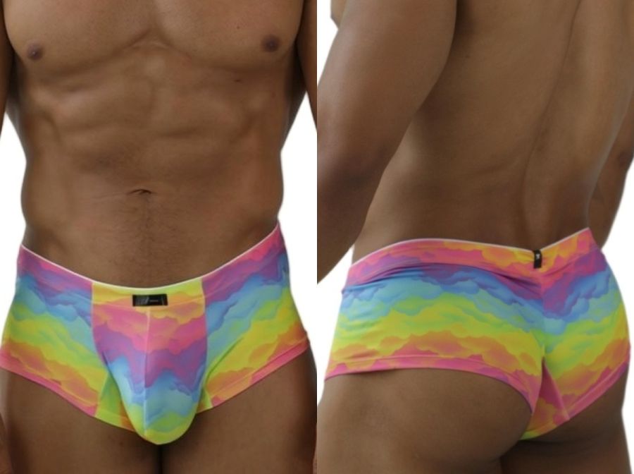 Xtremen 91283 Rainbow Printed Microfiber Briefs Color Cloud