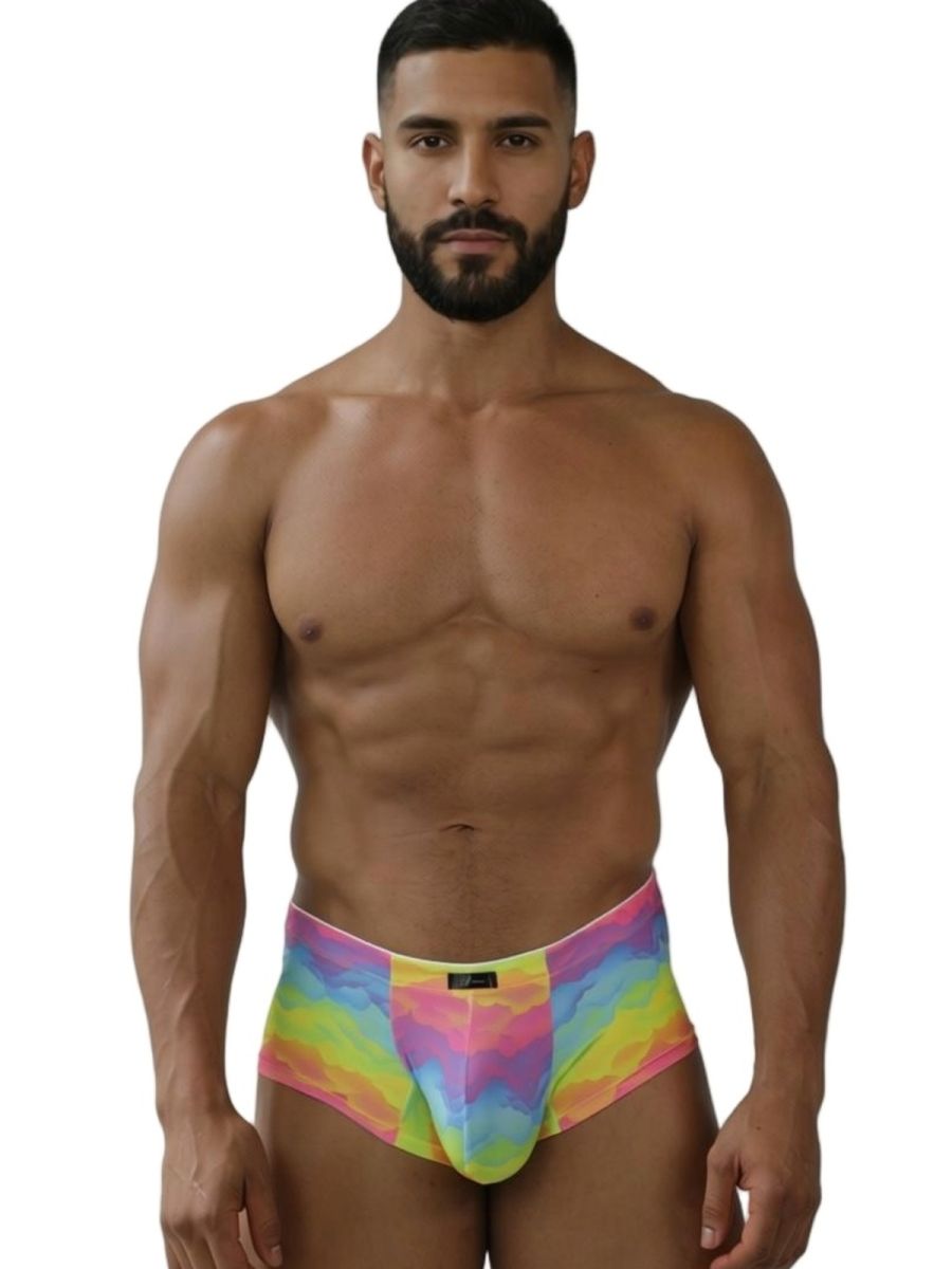 Xtremen 91283 Rainbow Printed Microfiber Briefs Color Cloud