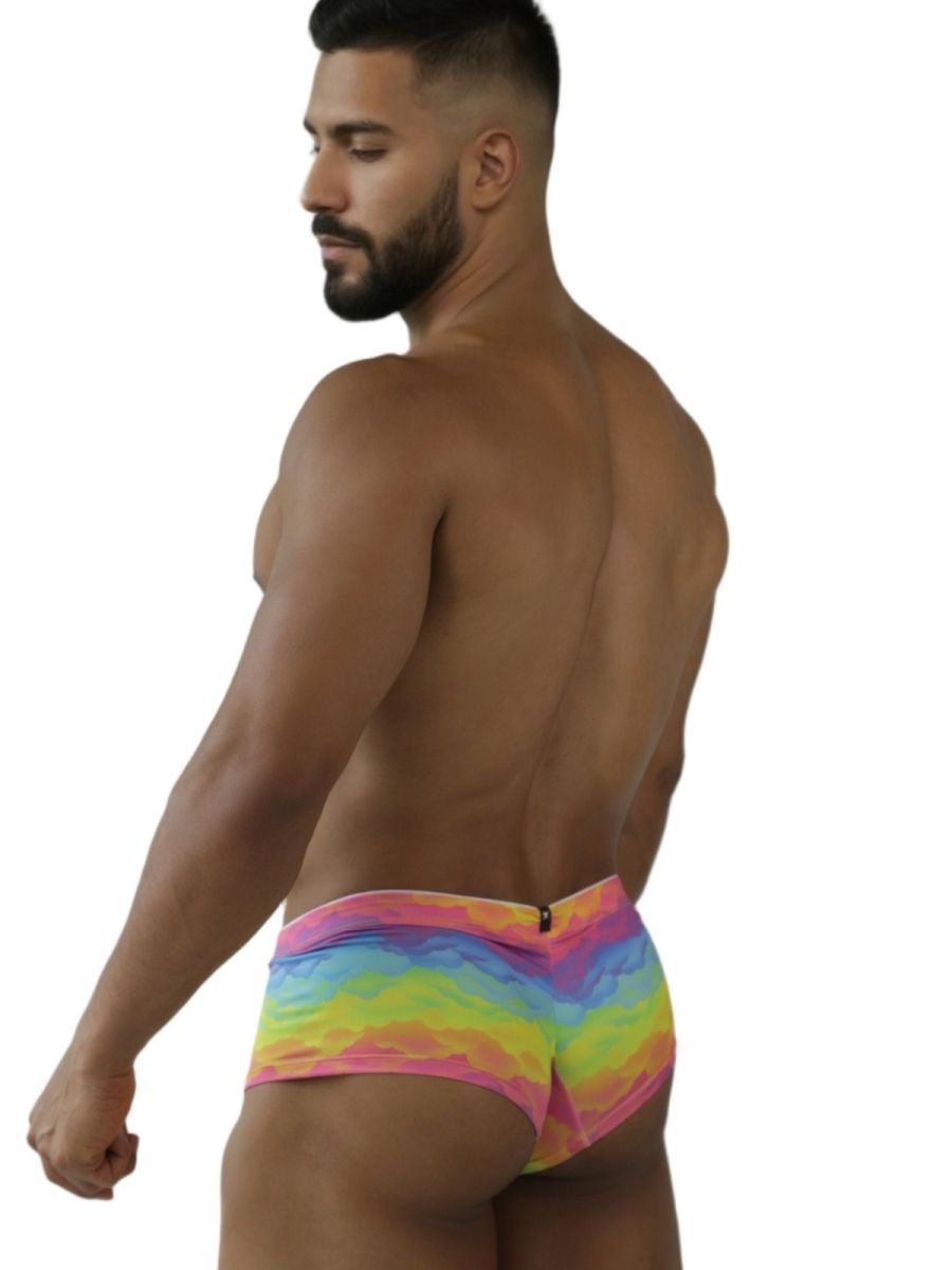Xtremen 91283 Rainbow Printed Microfiber Briefs Color Cloud