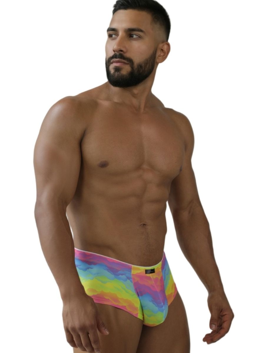 Xtremen 91283 Rainbow Printed Microfiber Briefs Color Cloud