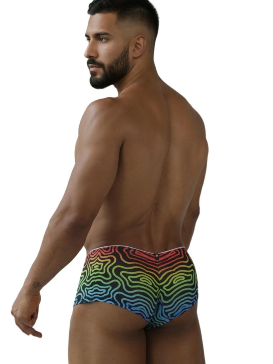 Xtremen 91283 Rainbow Printed Microfiber Briefs Color Labyrinth