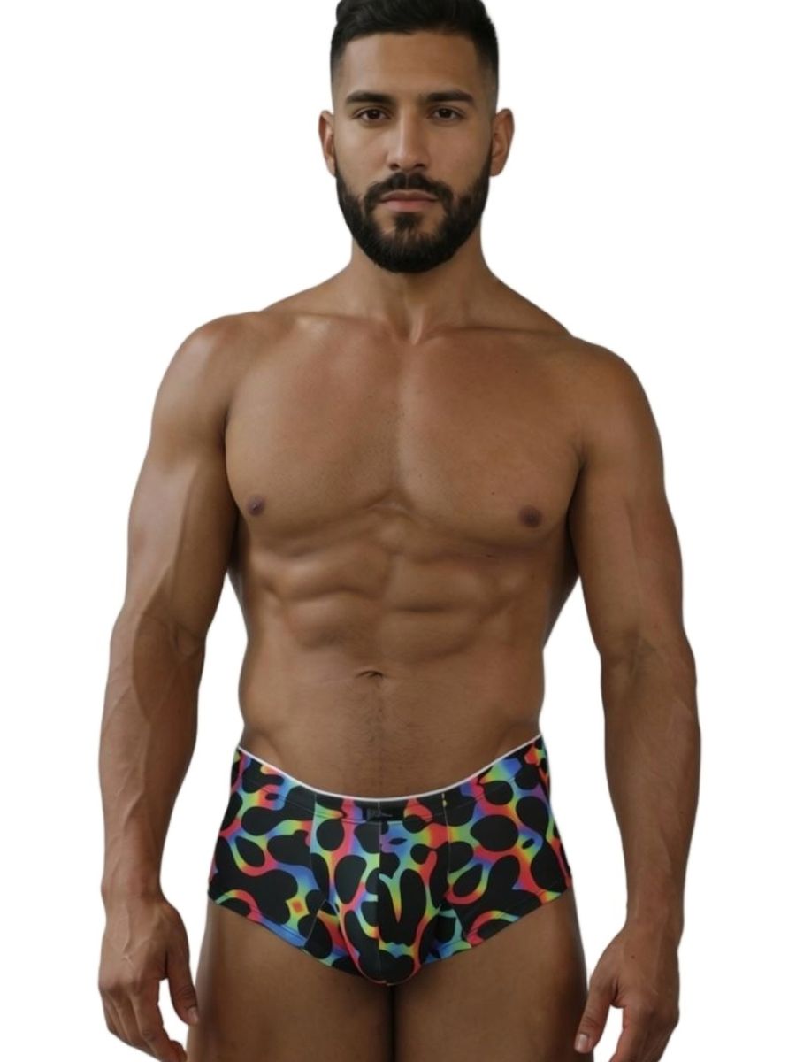 Xtremen 91283 Rainbow Printed Microfiber Briefs Color Mushroom