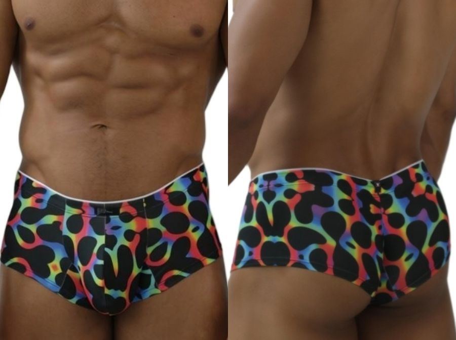 Xtremen 91283 Rainbow Printed Microfiber Briefs Color Mushroom
