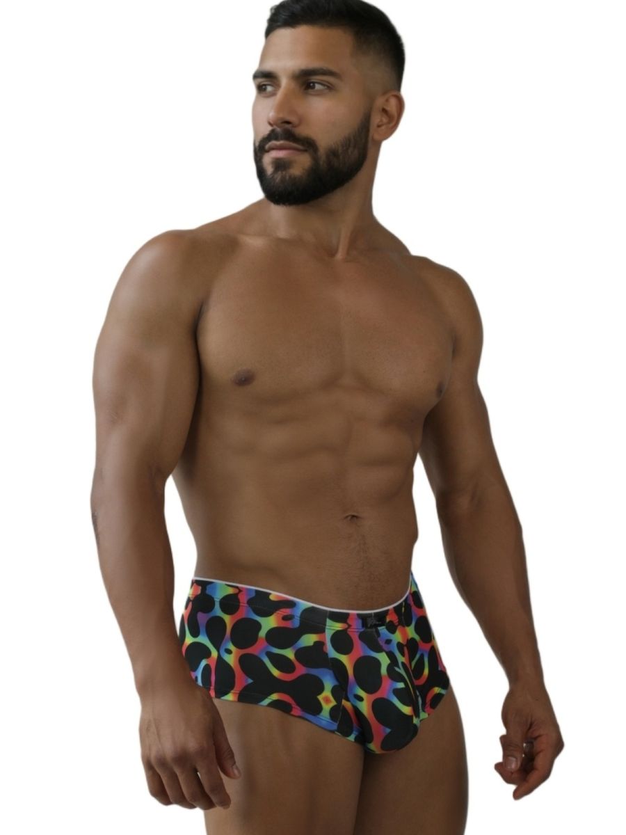 Xtremen 91283 Rainbow Printed Microfiber Briefs Color Mushroom