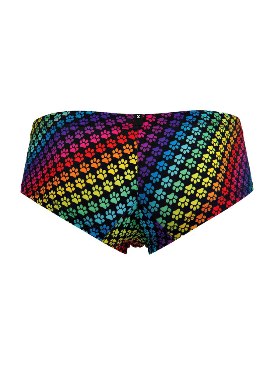 Xtremen 91283 Rainbow Printed Microfiber Briefs Color Paw print