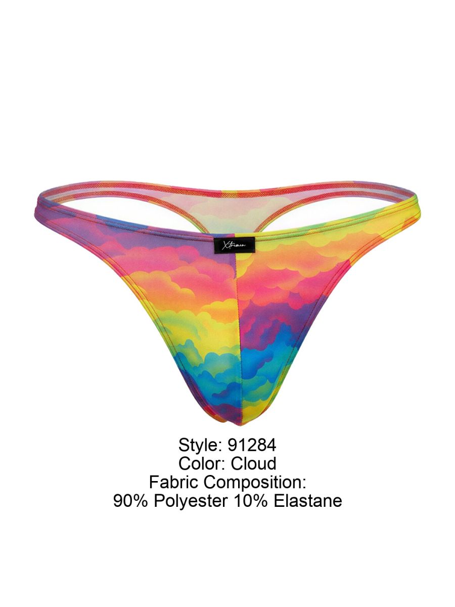 Xtremen 91284 Printed Microfiber Thongs Color Cloud