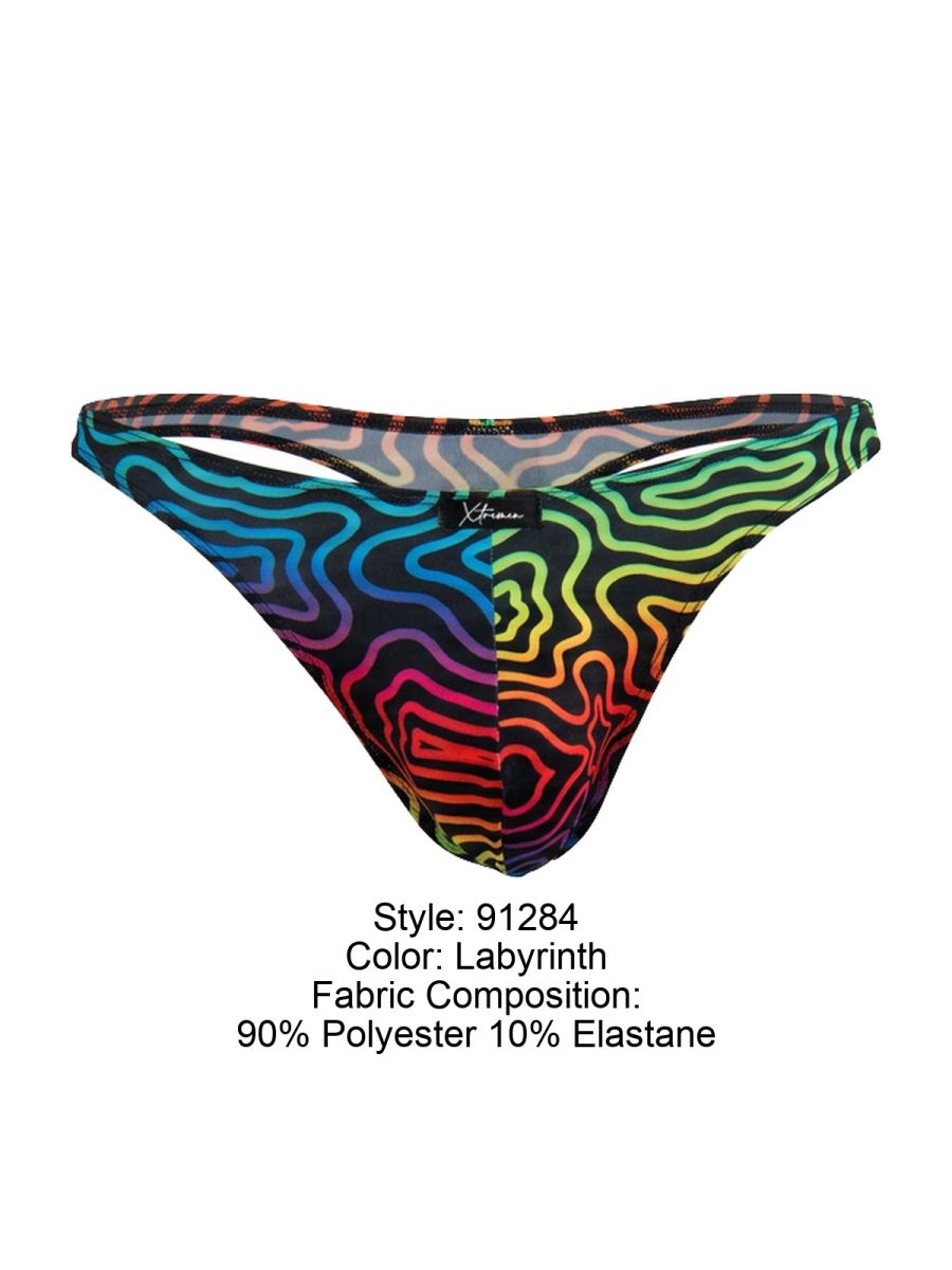 Xtremen 91284 Printed Microfiber Thongs Color Labyrinth