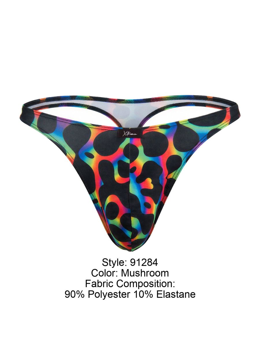 Xtremen 91284 Printed Microfiber Thongs Color Mushroom
