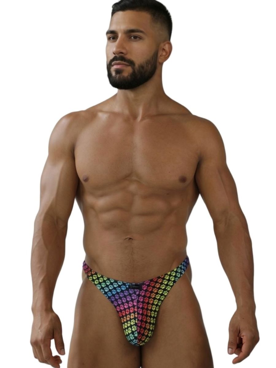 Xtremen 91284 Printed Microfiber Thongs Color Paw print