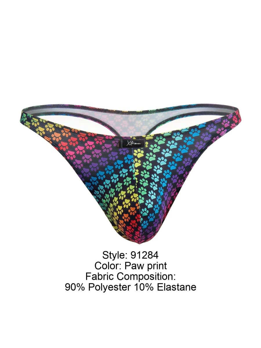 Xtremen 91284 Printed Microfiber Thongs Color Paw print