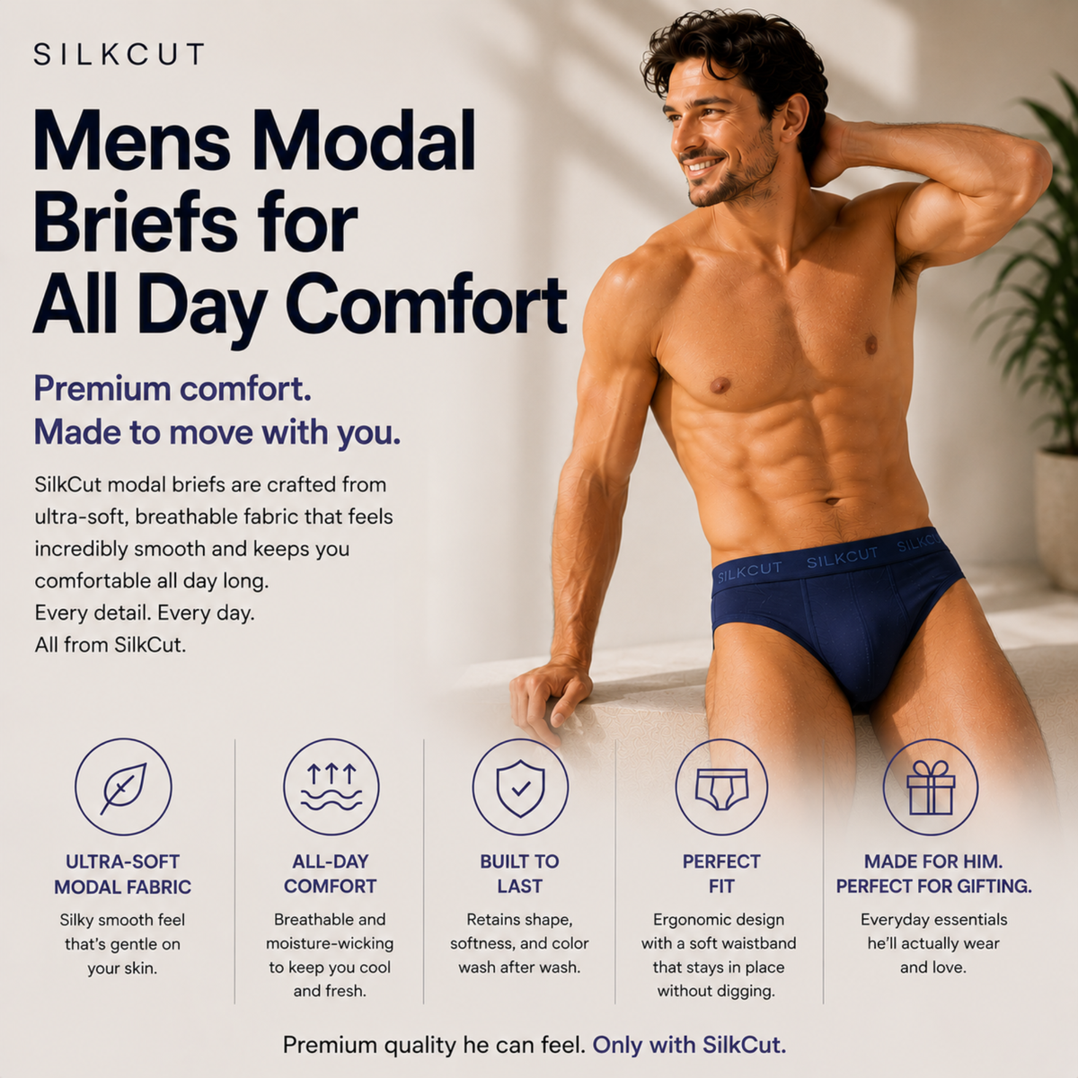SilkCut Micro Modal Air Men’s Briefs - 3 Pack